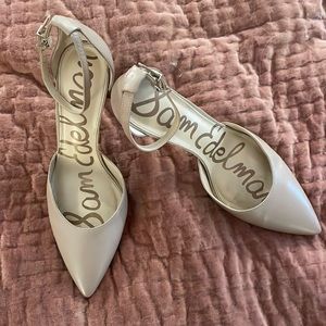 Sam Edelman Nude Pointed Pumps with Strap